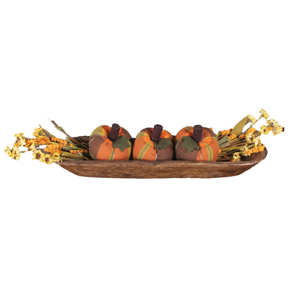 F Autumn Plaid Mini Pumpkin Set of 3 ON336020