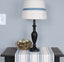 Grain Sack Stripe Cream - Colonial Blue Lampshade 0D165014