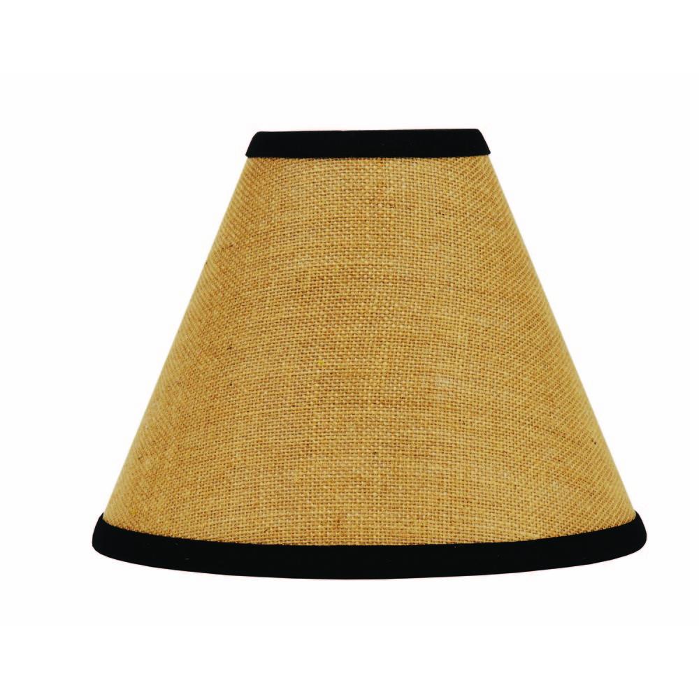 Black - Wheat Burlap Stripe 10" Lampshade - Interiors by Elizabeth