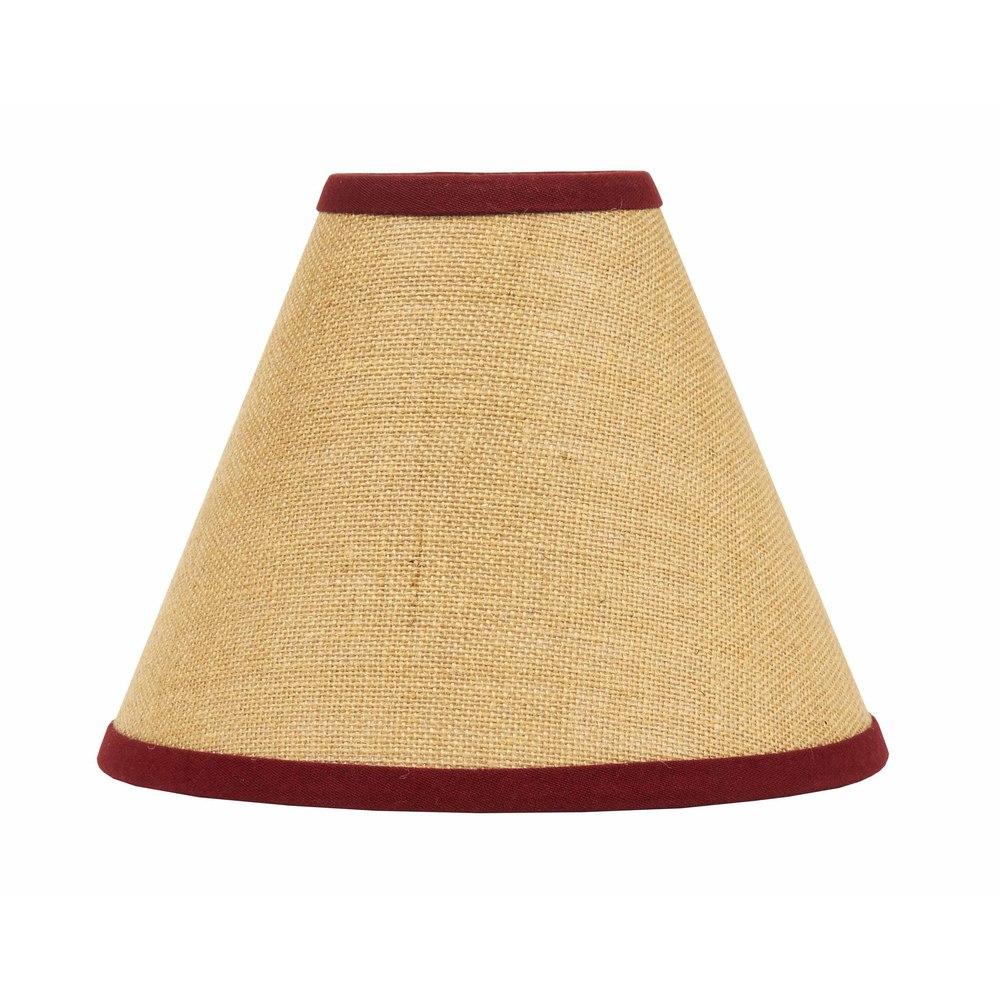 Barn Red - Wheat Burlap Stripe 10" Lampshade - Interiors by Elizabeth