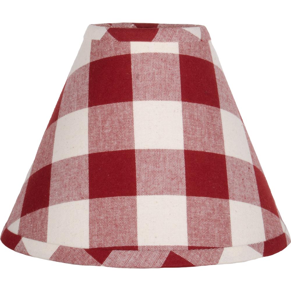 Barn Red-Buttermilk Buffalo Check 10" Shade - Interiors by Elizabeth