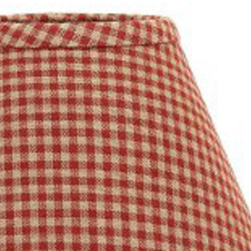 Barn Red Oat Newbury Gingham 10" Lampshade - Interiors by Elizabeth