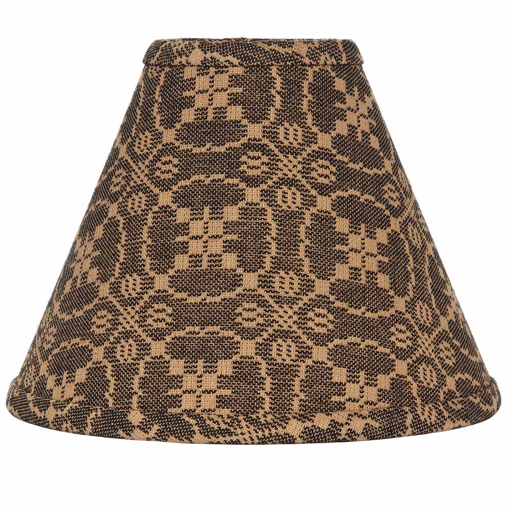 Black-Tan Marshfield Jacquard 12" Lampshade - Interiors by Elizabeth