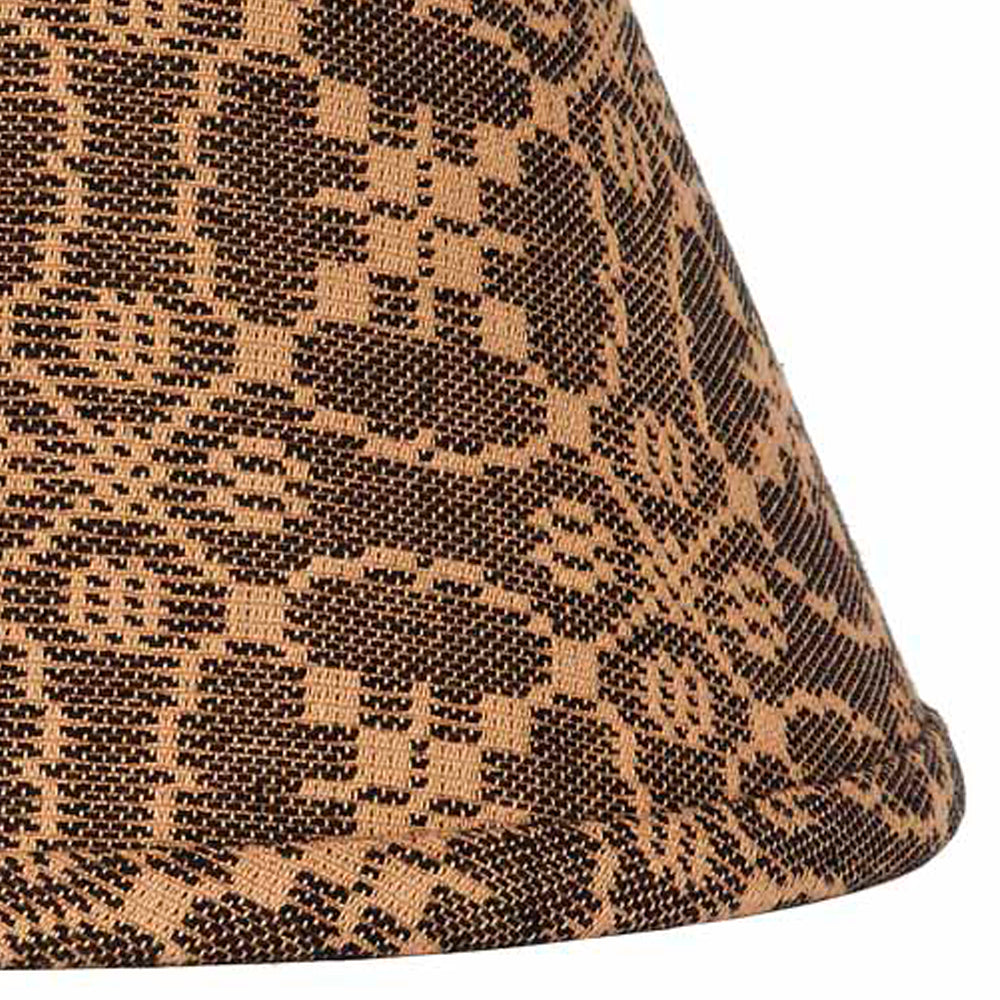 Black Tan Marshfield Jacquard 12" Lampshade - Interiors by Elizabeth