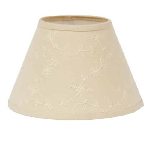 Cream Candlewicking Cream 12" Lampshade - Interiors by Elizabeth