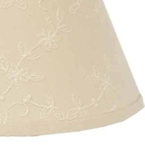 Cream Candlewicking Cream 12" Lampshade - Interiors by Elizabeth