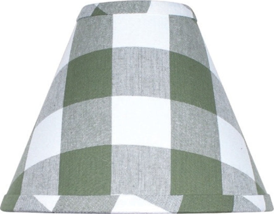 Buffalo Check Sage Sage Lampshade  - Interiors by Elizabeth