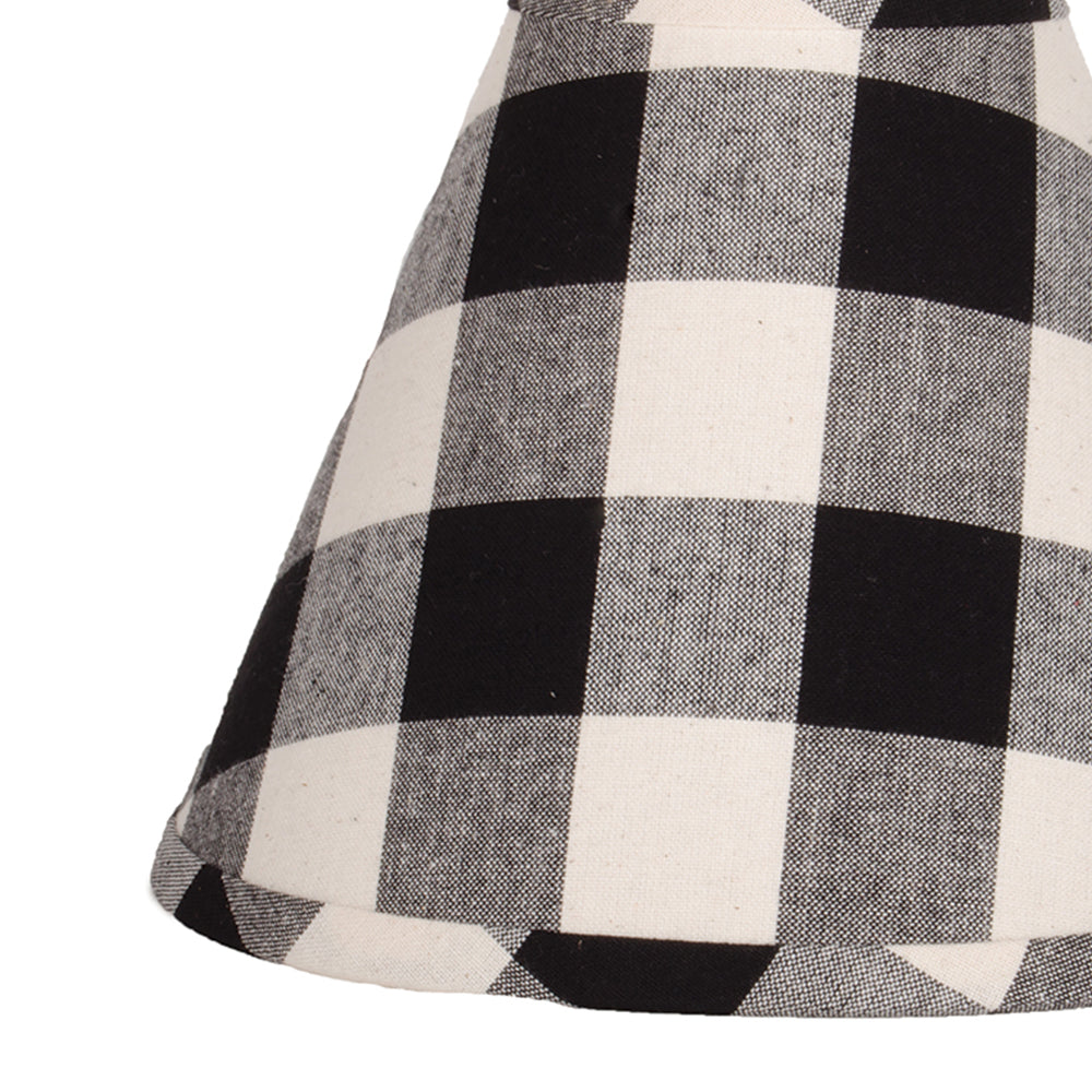 Buffalo Check-  Black Buttermilk Lampshade  12 Inch Regular Clip 2R510011