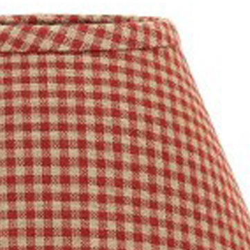 Barn Red Oat Newbury Gingham 12" Lampshade - Interiors by Elizabeth