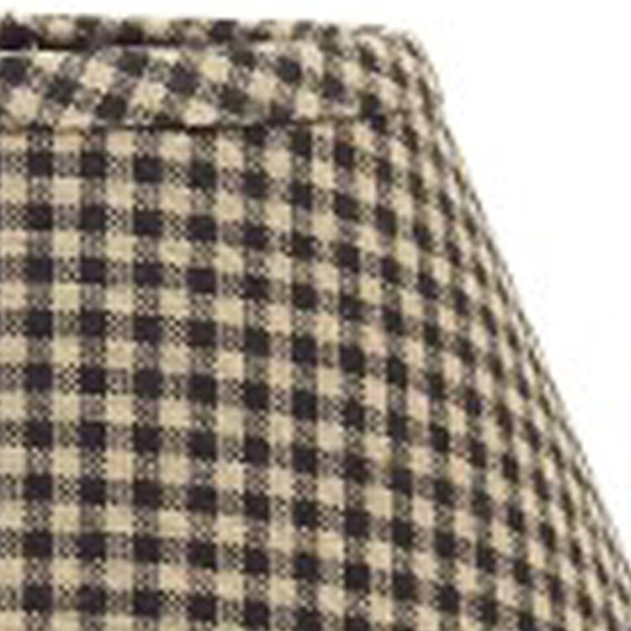 Black Oat Newbury Gingham 14" Lampshade - Interiors by Elizabeth