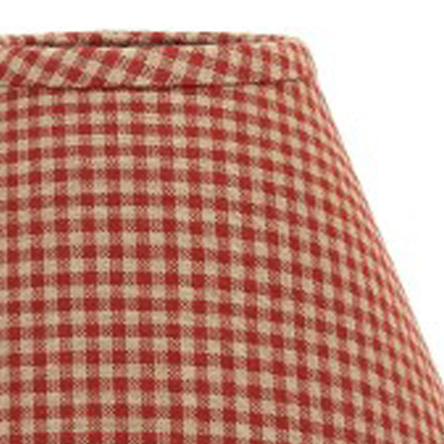 Barn Red Oat Newbury Gingham 14" Lampshade - Interiors by Elizabeth