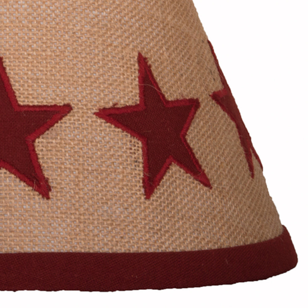 Heritage House Star Lampshade 16 In Barn Red 6W040017