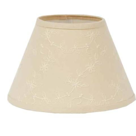 Cream Candlewicking Cream 16" Lampshade - Interiors by Elizabeth