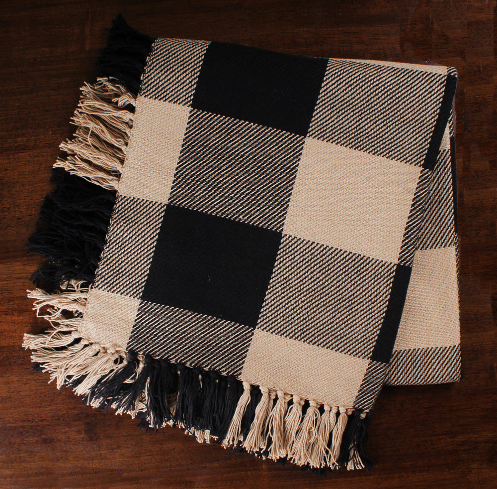 Heritage House Check Black - Nutmeg Afghan  - Interiors by Elizabeth