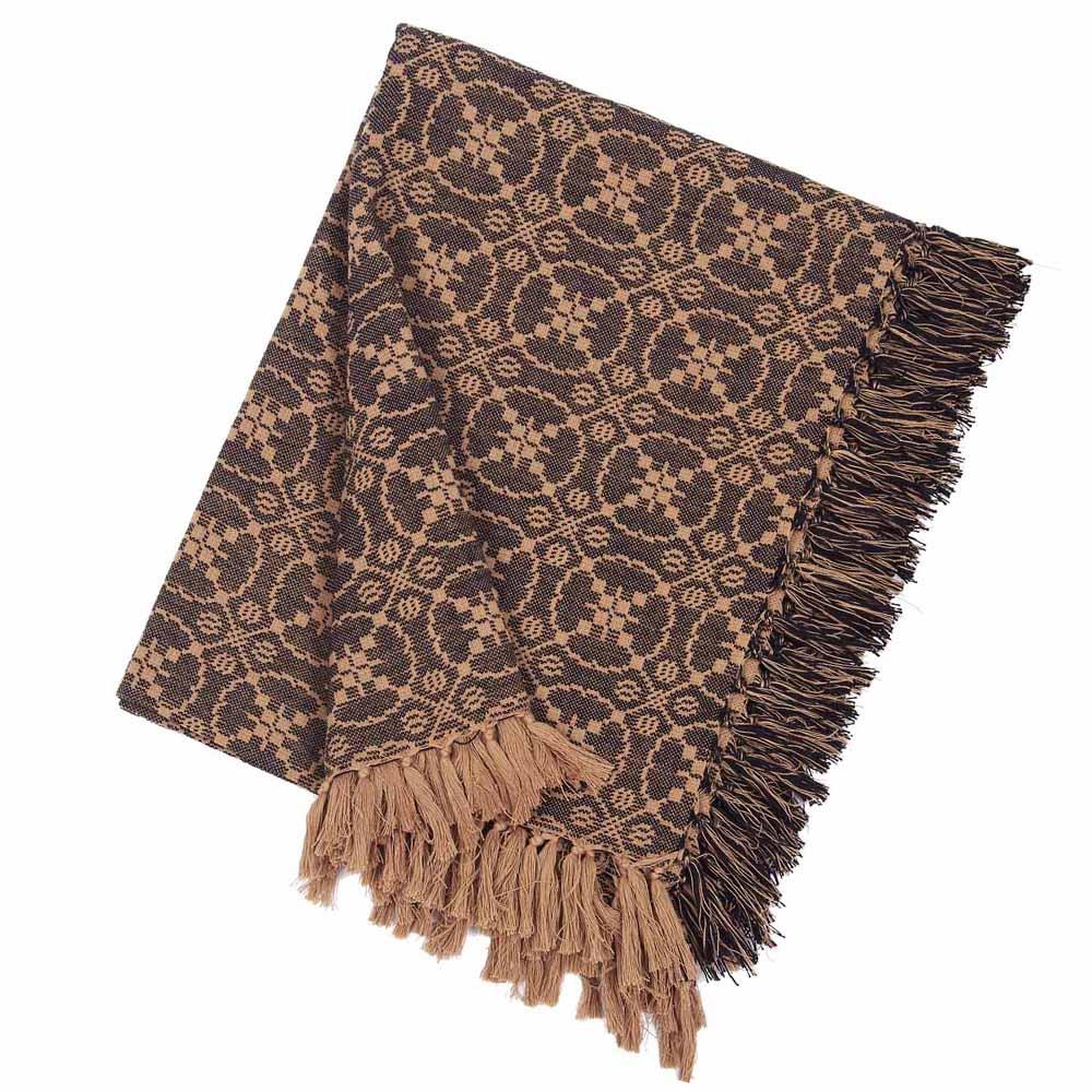 Black-Tan Marshfield Jacquard Afghan - Interiors by Elizabeth