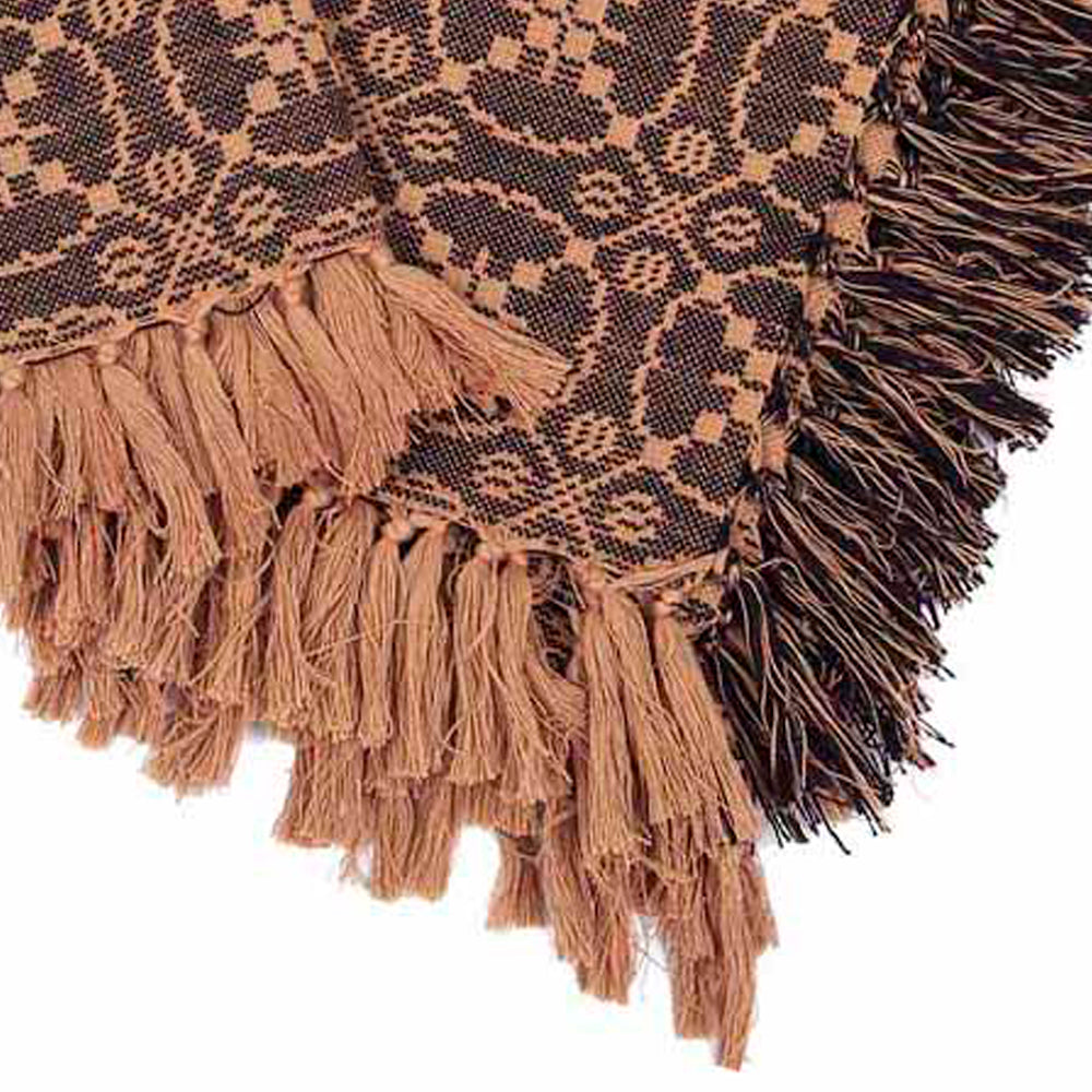 Black Tan Marshfield Jacquard Afghan - Interiors by Elizabeth