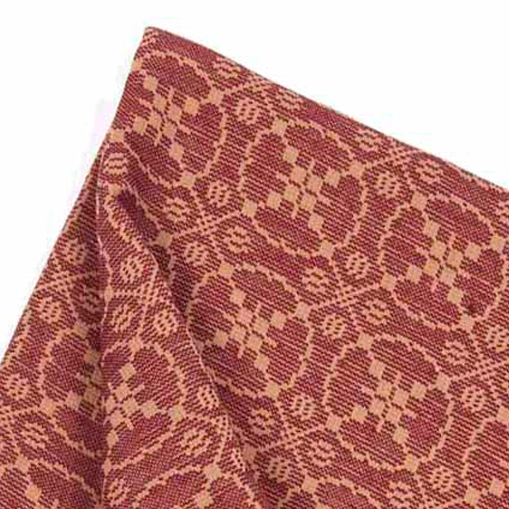 Barn Red Tan Marshfield Jacquard Afghan - Interiors by Elizabeth