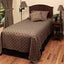 Black Tan Marshfield Jacquard Bed Cover Queen CQ106011