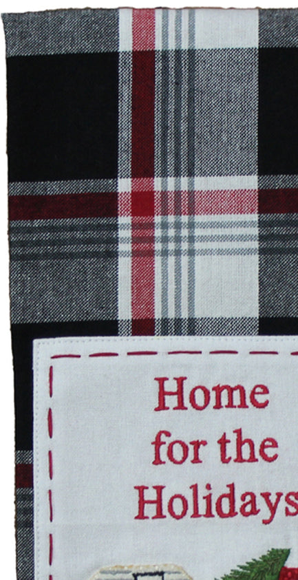 Winter Plaid Black, Red, Cream towel ET044020