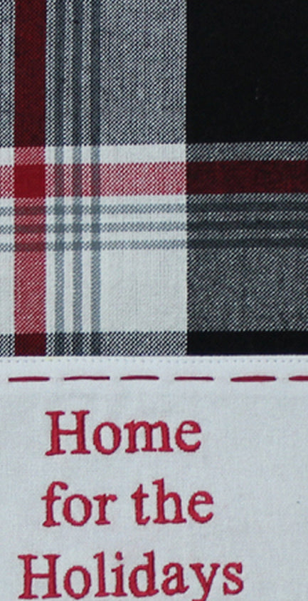 Winter Plaid Black, Red, Cream towel ET044020