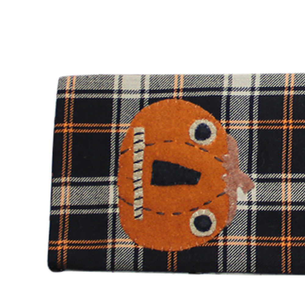 2 in 1 Primitive Fall Plaid Sunflower, Jack-o-lantern Towel Set of two ET220017