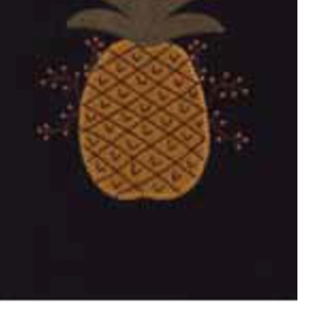 Black Pineapple Welcome Towel Set Of Two - Interiors by Elizabeth