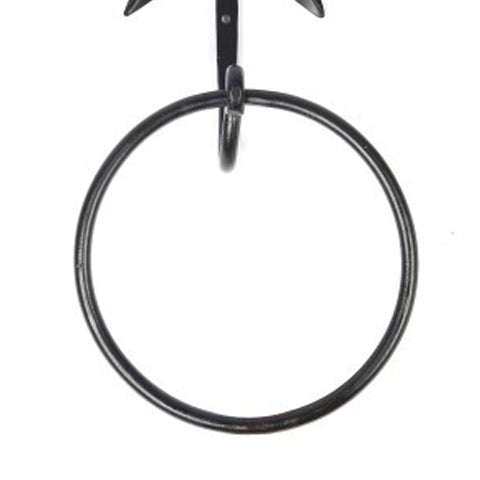 Black Star Towel Ring Metal - Interiors by Elizabeth