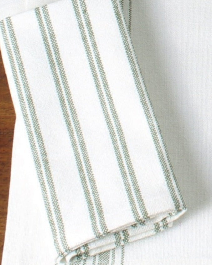 Grain Sack Sage Sage Napkin  - Interiors by Elizabeth