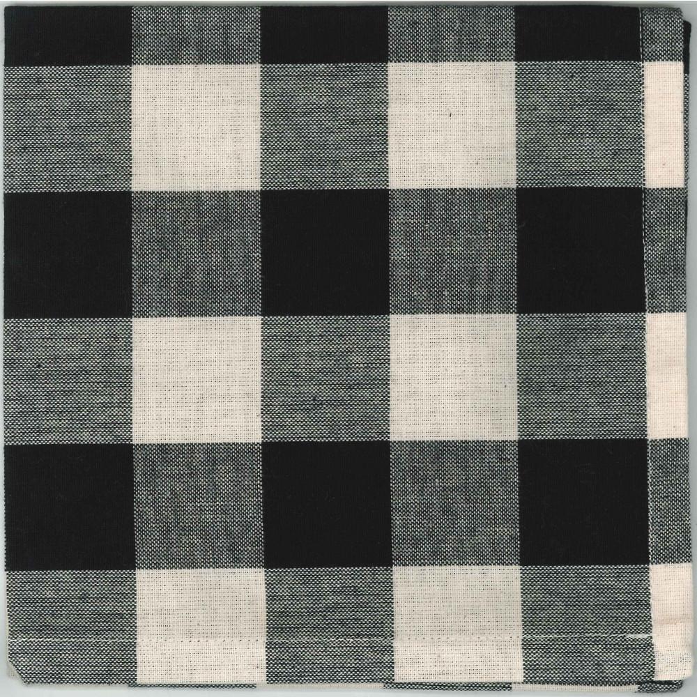 Black-Buttermilk Buffalo Check Napkin - Set of Six - Interiors by Elizabeth