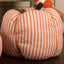 Cream Orange Ticking Pumpkin 4X3 Ornament ONRE0318