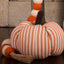 Cream Orange Ticking Pumpkin 4X3 Ornament ONRE0318