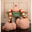 Cream Orange Ticking Pumpkin 8X6 Ornament ONRE0320