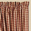 Barn Red Nutmeg Heritage House Check Barn Red Drapery 86" Panels Lined - Interiors by Elizabeth