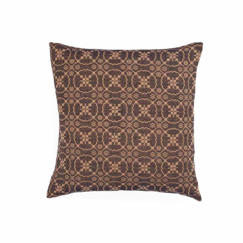 Black-Tan Marshfield Jacquard Pillow Cover - Interiors by Elizabeth