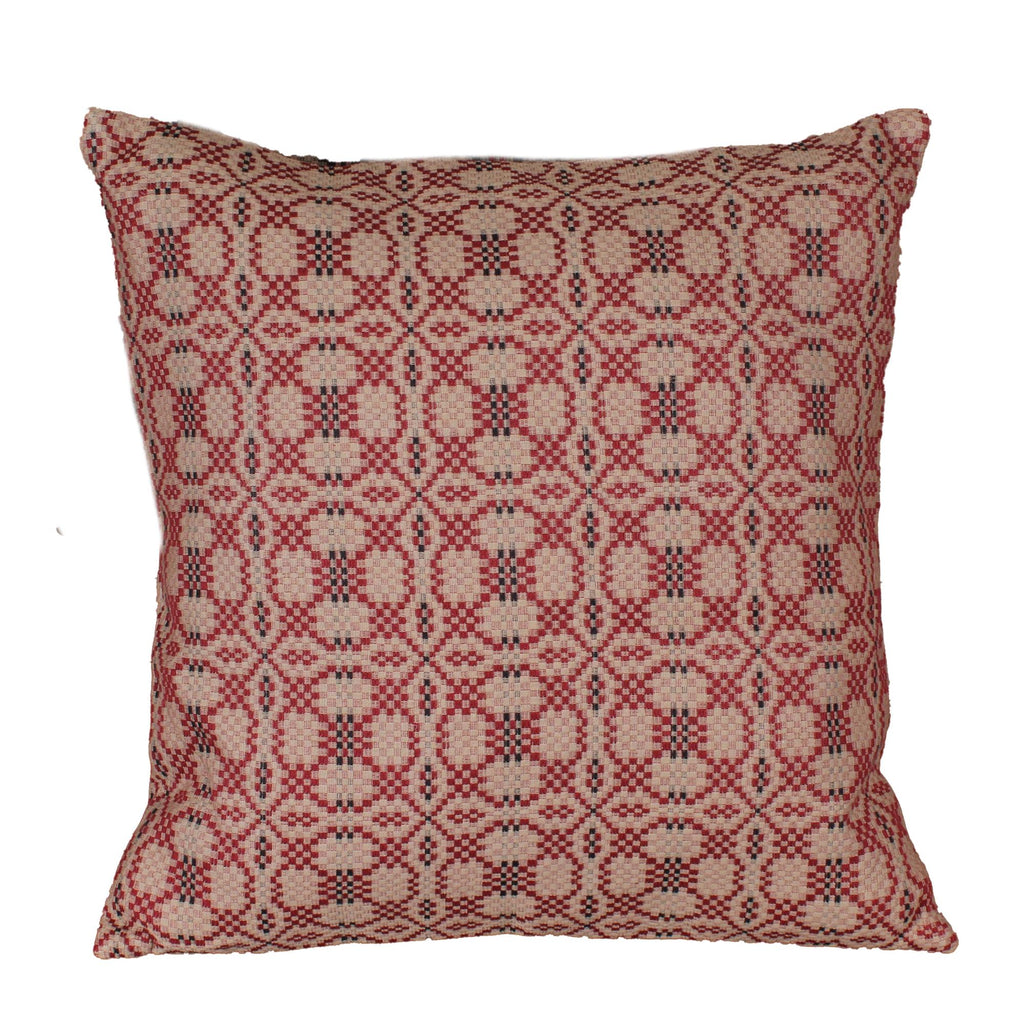 Kendall Jacquard Red Pillow Cover 18 In - Interiors by Elizabeth