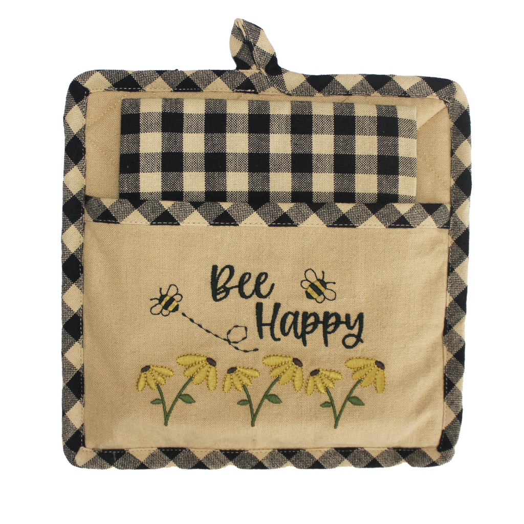 Bee Happy Pocket Potholder Set - Interiors by Elizabeth