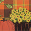 F Autumn Plaid Mums Pillow 14 In PL336020