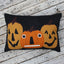 Jack-o-lanterns Felt Pillow 14"x20" Pillow - Interiors by Elizabeth