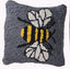 Bee Gray Pillow  - Interiors by Elizabeth