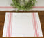 Red Grain Sack Cream,Red Placemat PM074010