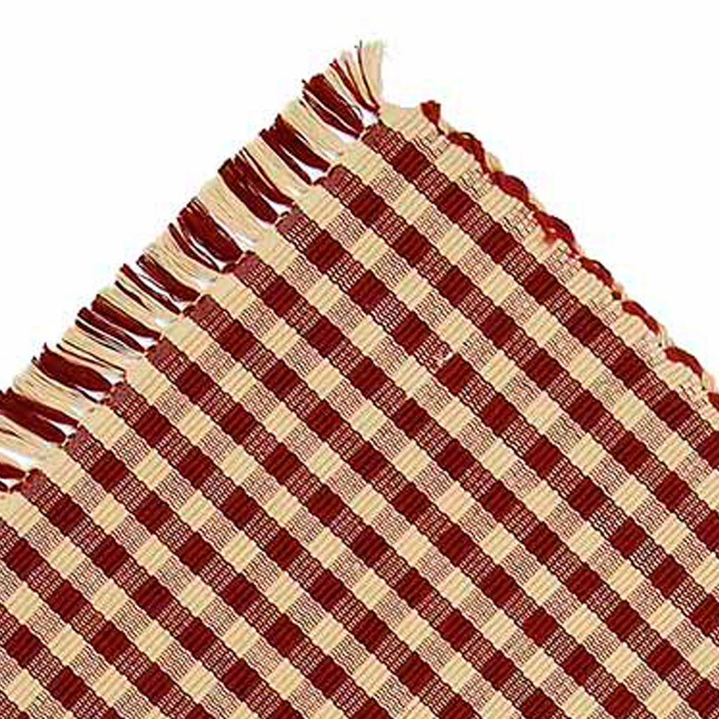 Barn Red Nutmeg Heritage House Check Barn Red Placemat Set Of Six - Interiors by Elizabeth