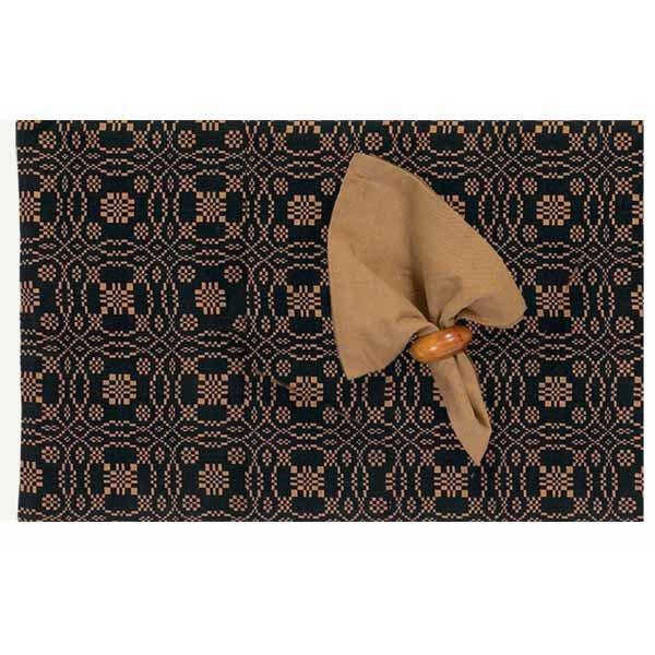 Black - Mustard Loverƒ??s Knot Jacquard Placemat - Set of Six - Interiors by Elizabeth