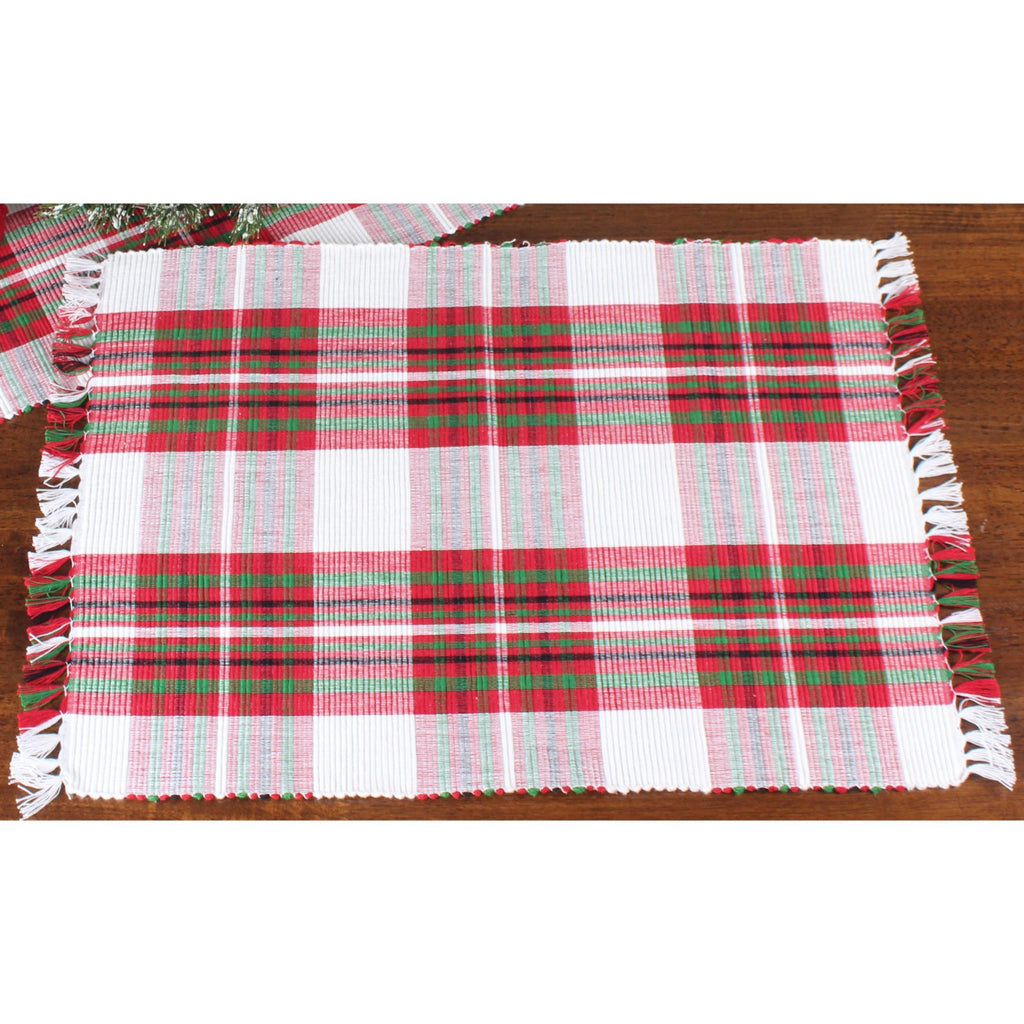 C Christmas Tartan Plaid Placemat - Interiors by Elizabeth