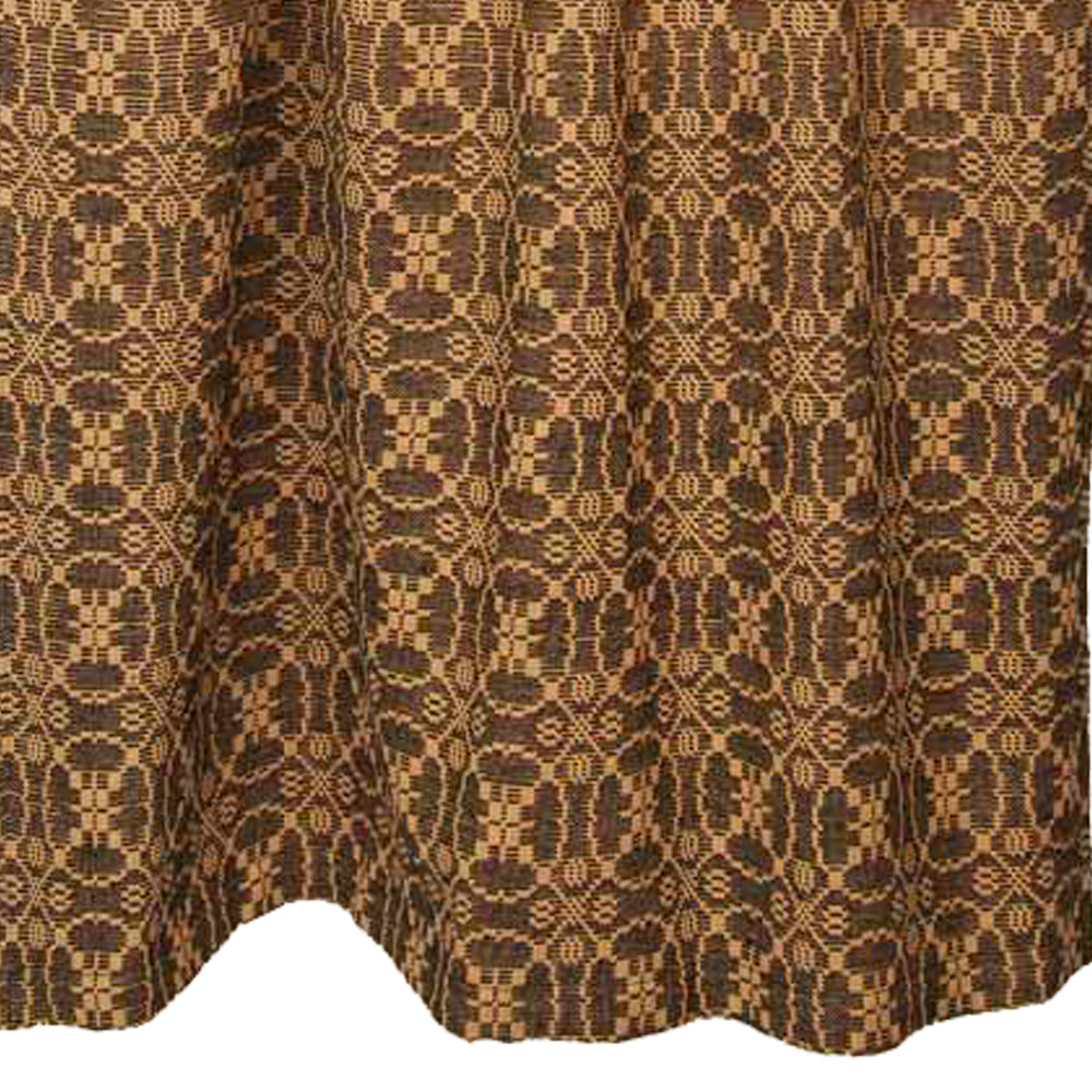 Black Tan Marshfield Jacquard 36" Tiers Lined - Interiors by Elizabeth