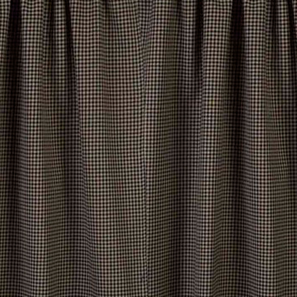 Black Oat Newbury Gingham 36" Tiers Lined - Interiors by Elizabeth