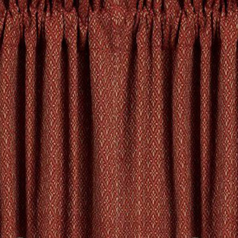 Barn Red Oat Philmont Jacquard 36" Tiers Lined - Interiors by Elizabeth