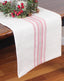 Holiday Grain Sack Cream & Red Table Runner 45 In T4064019