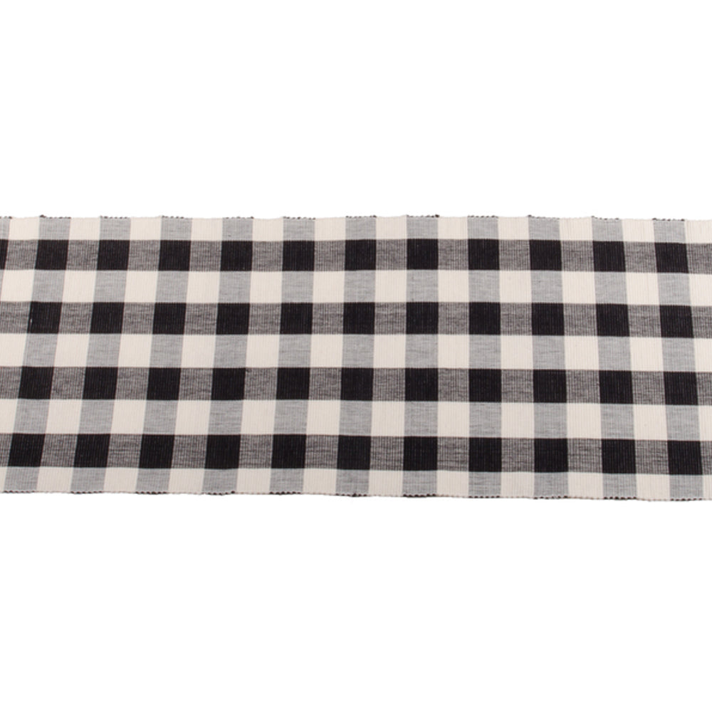 Buffalo Check 45" Table Runner Black Buttermilk T4510011