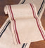 Burlap Stripe Barn Red Table Runner 72 In T7190017