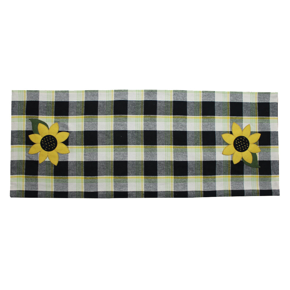 Sunflower Buffalo Check Table Runner - Interiors by Elizabeth